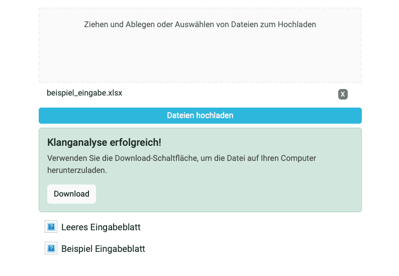 Erfolgreicher Upload